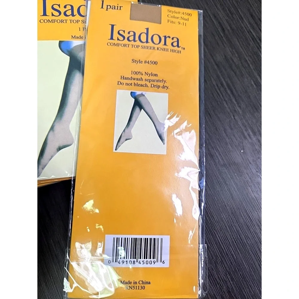 NWT Vintage Isadora Lot Of 11 PAIRS‎ Comfort Top Sheer Knee High Size 9-11 NUDE